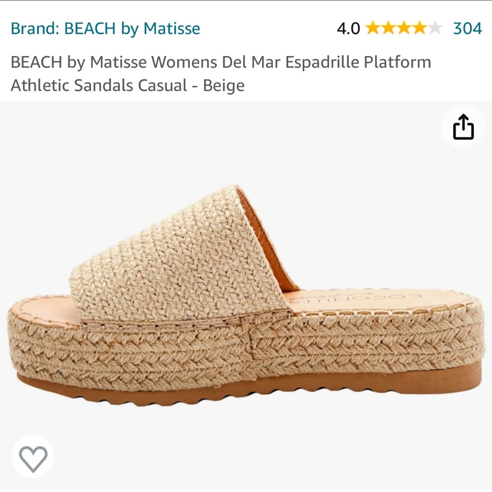 BEACH by Matisse Beige Espadrille Platform Slide